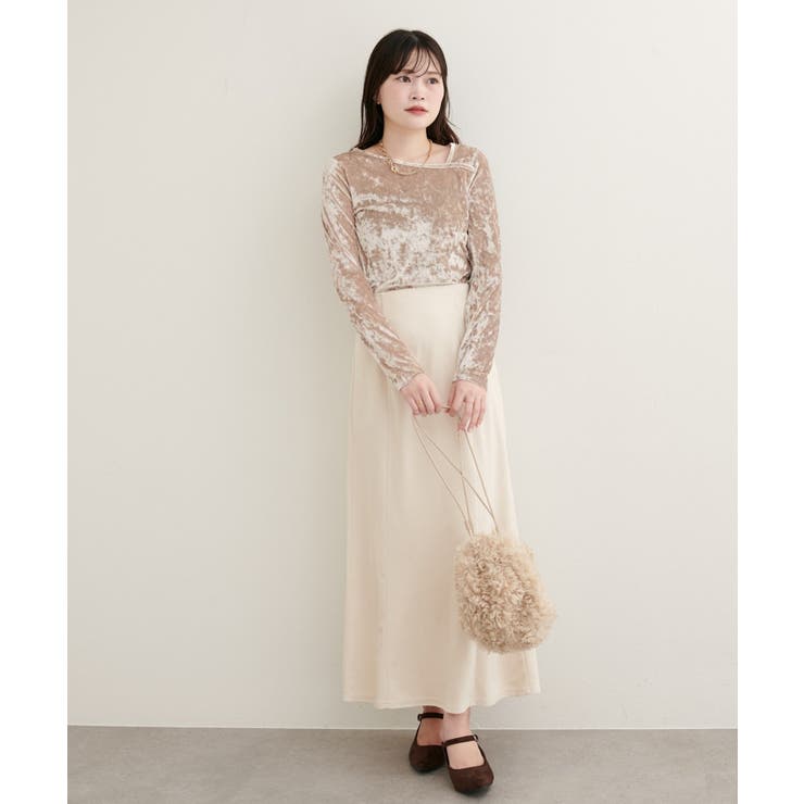 【natural couture】【WEB限定】クラッシュベロアアシメネックプル… | NICE CLAUP / OLIVE des OLIVE　OUTLET | 詳細画像8 