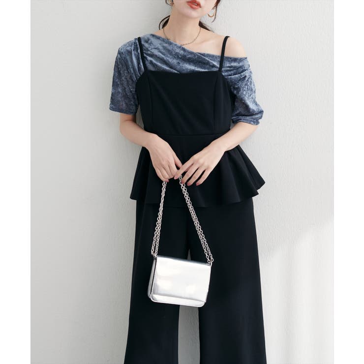 フロッキーメッシュドレープ半袖プルオーバー | NICE CLAUP / OLIVE des OLIVE　OUTLET | 詳細画像7 