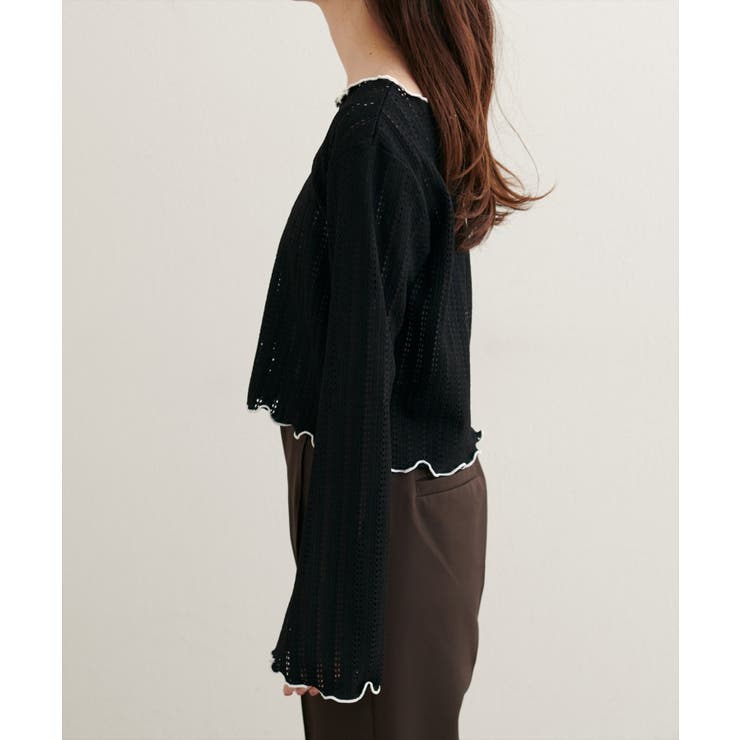 【natural couture】透かしカットソー配色TOPS | NICE CLAUP / OLIVE des OLIVE　OUTLET | 詳細画像8 