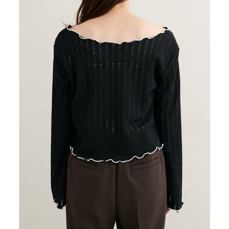 【natural couture】透かしカットソー配色TOPS | NICE CLAUP / OLIVE des OLIVE　OUTLET | 詳細画像9 