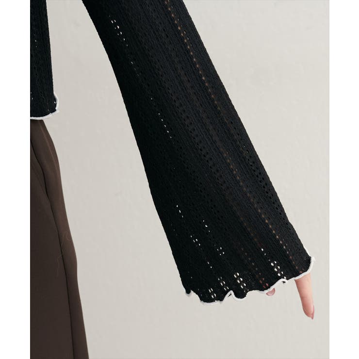 【natural couture】透かしカットソー配色TOPS | NICE CLAUP / OLIVE des OLIVE　OUTLET | 詳細画像11 