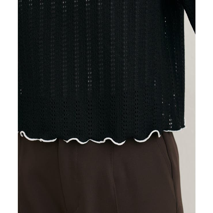 【natural couture】透かしカットソー配色TOPS | NICE CLAUP / OLIVE des OLIVE　OUTLET | 詳細画像12 