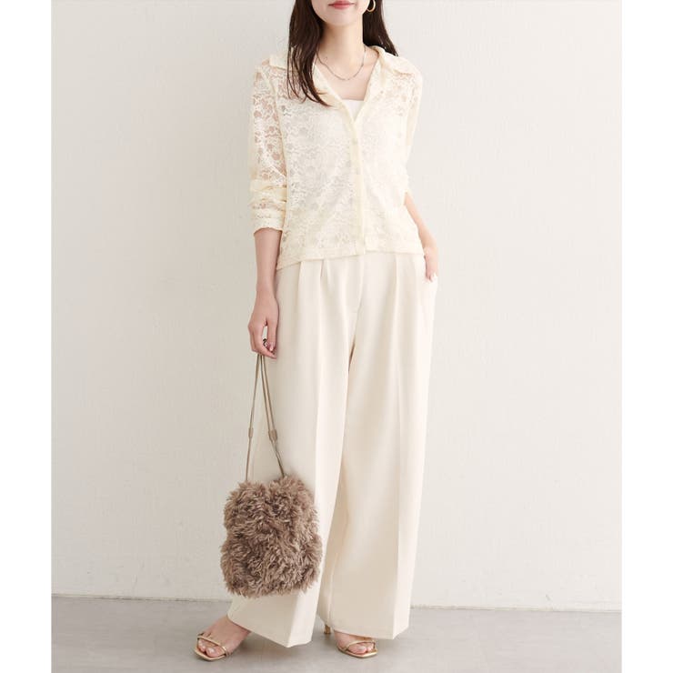 【natural couture】衿付きレースカーデ | NICE CLAUP / OLIVE des OLIVE　OUTLET | 詳細画像23 