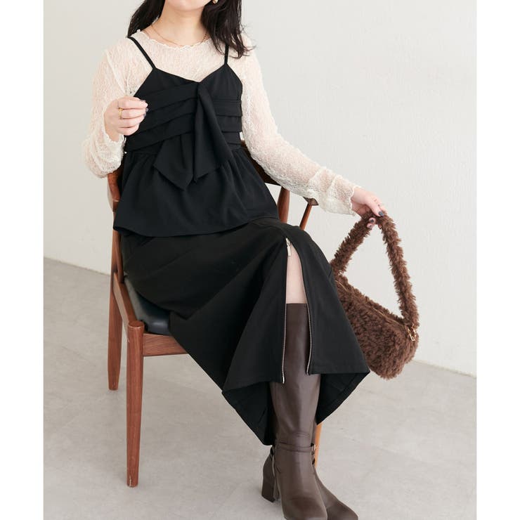 【natural couture】リボンビスチェ&レースメロウTセット | NICE CLAUP / OLIVE des OLIVE　OUTLET | 詳細画像14 