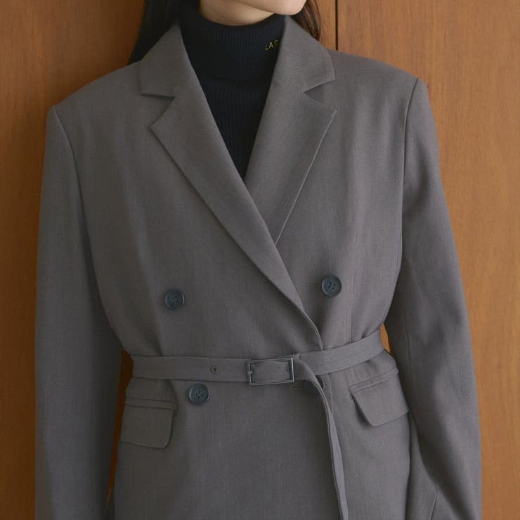 【natural couture】ベルト付きロングテーラージャケット | NICE CLAUP / OLIVE des OLIVE　OUTLET | 詳細画像11 