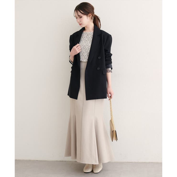 【natural couture】ベルト付きロングテーラージャケット | NICE CLAUP / OLIVE des OLIVE　OUTLET | 詳細画像18 