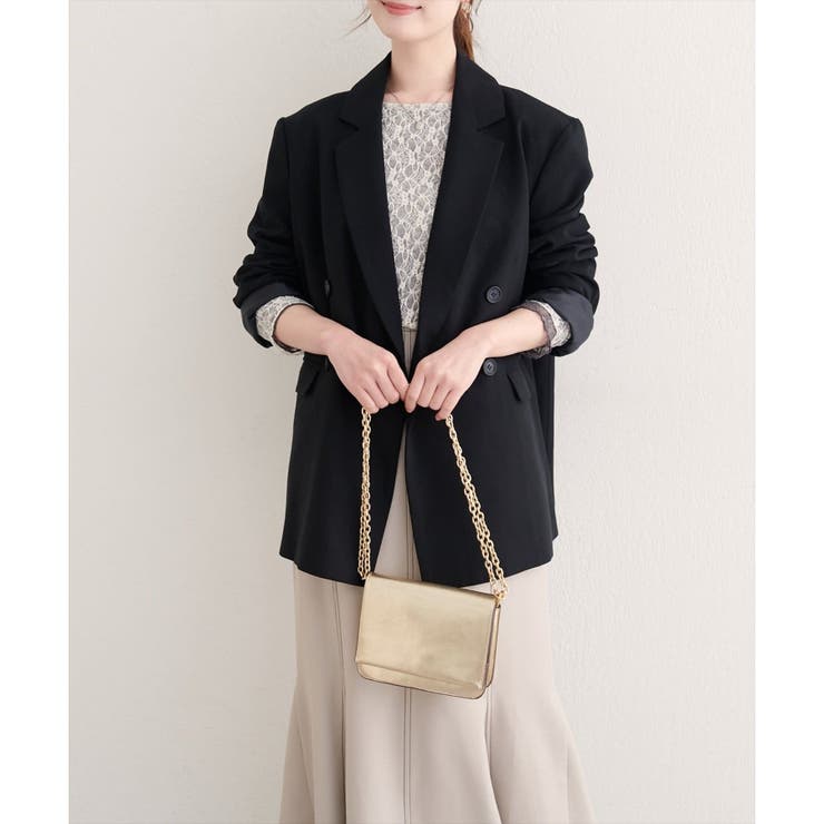 【natural couture】ベルト付きロングテーラージャケット | NICE CLAUP / OLIVE des OLIVE　OUTLET | 詳細画像19 