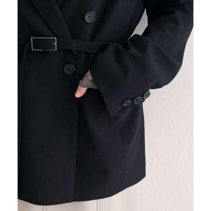 【natural couture】ベルト付きロングテーラージャケット | NICE CLAUP / OLIVE des OLIVE　OUTLET | 詳細画像26 