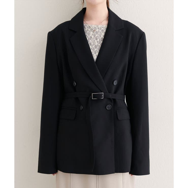 【natural couture】ベルト付きロングテーラージャケット | NICE CLAUP / OLIVE des OLIVE　OUTLET | 詳細画像29 