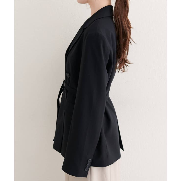 【natural couture】ベルト付きロングテーラージャケット | NICE CLAUP / OLIVE des OLIVE　OUTLET | 詳細画像30 