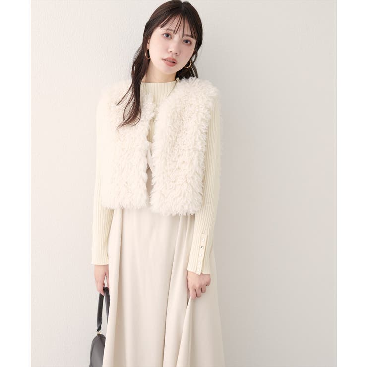 【natural couture】フェイクファーベスト | NICE CLAUP / OLIVE des OLIVE　OUTLET | 詳細画像5 