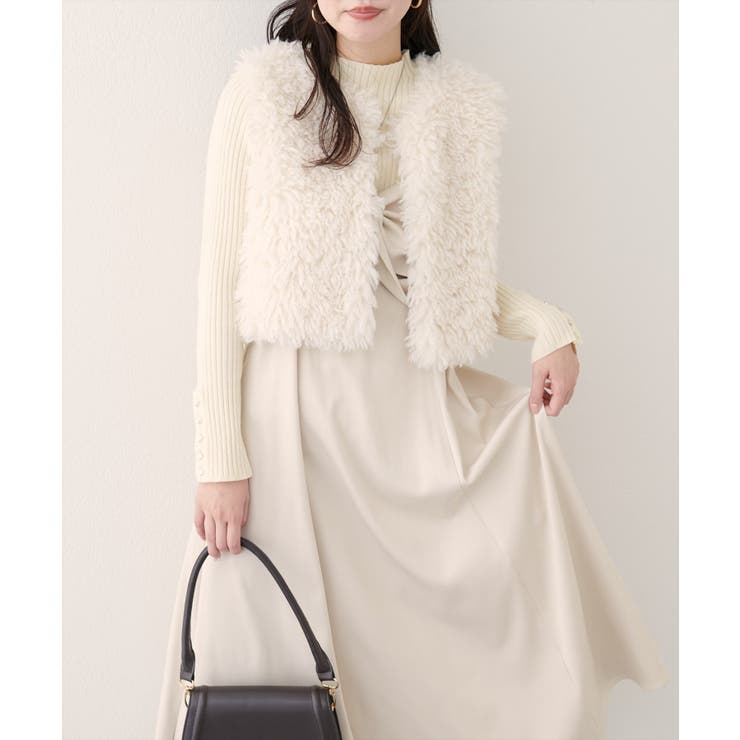 【natural couture】フェイクファーベスト | NICE CLAUP / OLIVE des OLIVE　OUTLET | 詳細画像6 