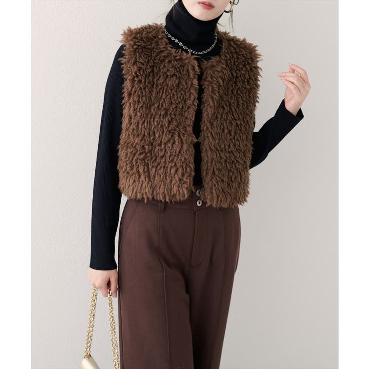 【natural couture】フェイクファーベスト | NICE CLAUP / OLIVE des OLIVE　OUTLET | 詳細画像16 