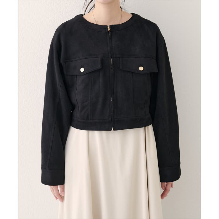 【natural couture】スウェード風ブルゾン | NICE CLAUP / OLIVE des OLIVE　OUTLET | 詳細画像4 