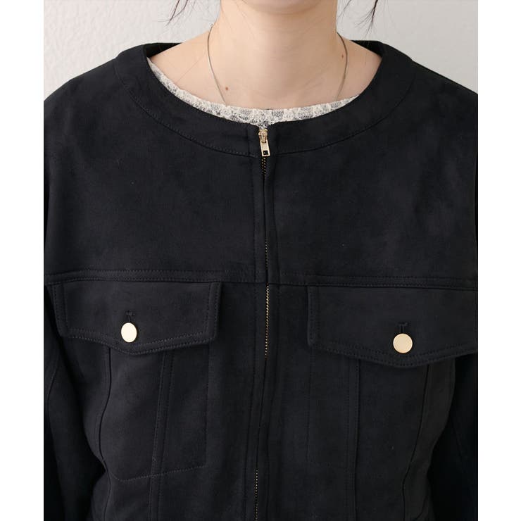 【natural couture】スウェード風ブルゾン | NICE CLAUP / OLIVE des OLIVE　OUTLET | 詳細画像9 