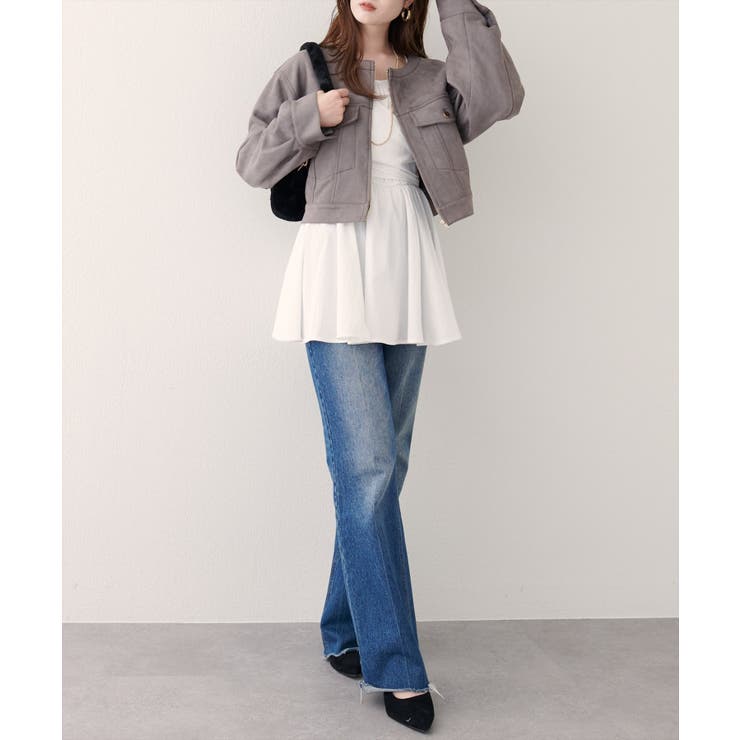 【natural couture】スウェード風ブルゾン | NICE CLAUP / OLIVE des OLIVE　OUTLET | 詳細画像14 