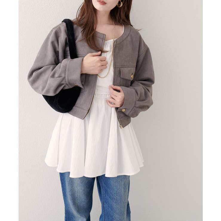 【natural couture】スウェード風ブルゾン | NICE CLAUP / OLIVE des OLIVE　OUTLET | 詳細画像15 