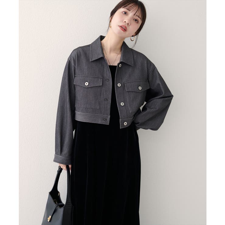 【natural couture】クロップドシャツブルゾン | NICE CLAUP / OLIVE des OLIVE　OUTLET | 詳細画像12 