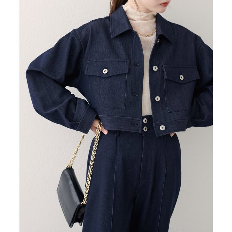 【natural couture】クロップドシャツブルゾン | NICE CLAUP / OLIVE des OLIVE　OUTLET | 詳細画像16 