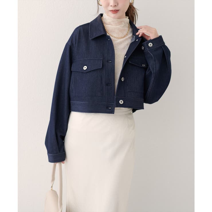 【natural couture】クロップドシャツブルゾン | NICE CLAUP / OLIVE des OLIVE　OUTLET | 詳細画像18 