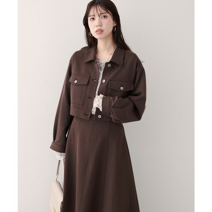 【natural couture】クロップドシャツブルゾン | NICE CLAUP / OLIVE des OLIVE　OUTLET | 詳細画像21 