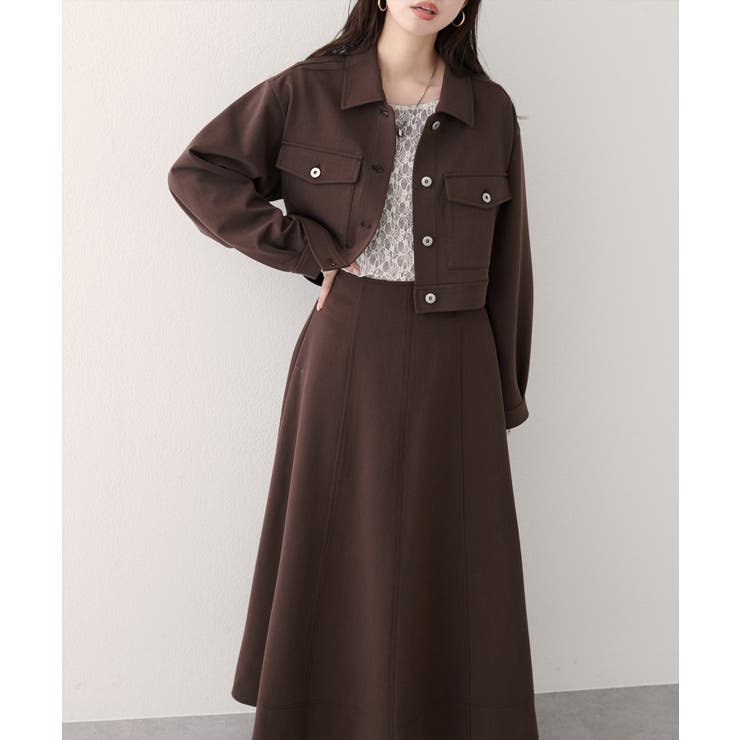 【natural couture】クロップドシャツブルゾン | NICE CLAUP / OLIVE des OLIVE　OUTLET | 詳細画像22 