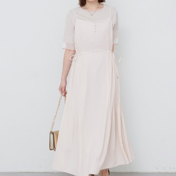  ＜canami＞両サイドプリーツキャミワンピース | NICE CLAUP / OLIVE des OLIVE　OUTLET | 詳細画像3 