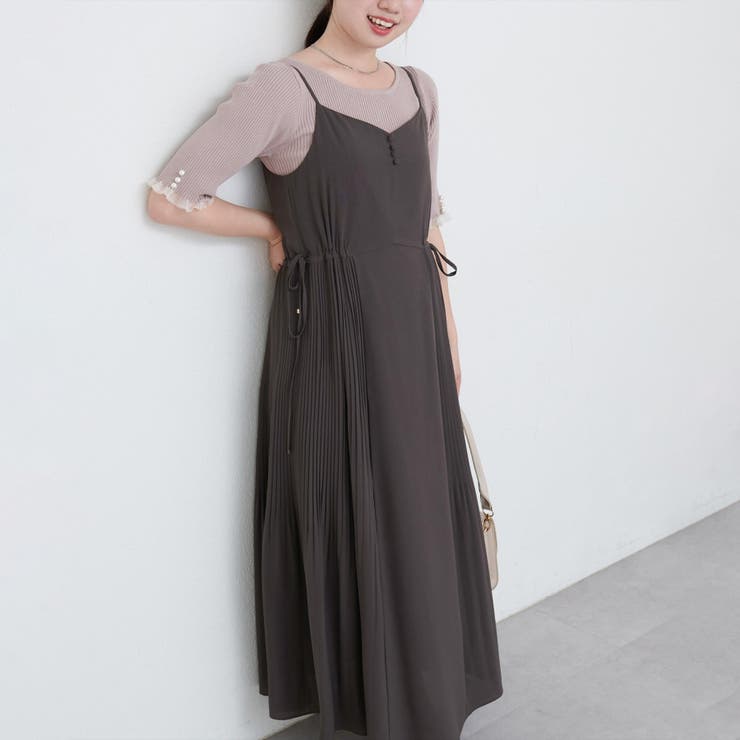  ＜canami＞両サイドプリーツキャミワンピース | NICE CLAUP / OLIVE des OLIVE　OUTLET | 詳細画像15 