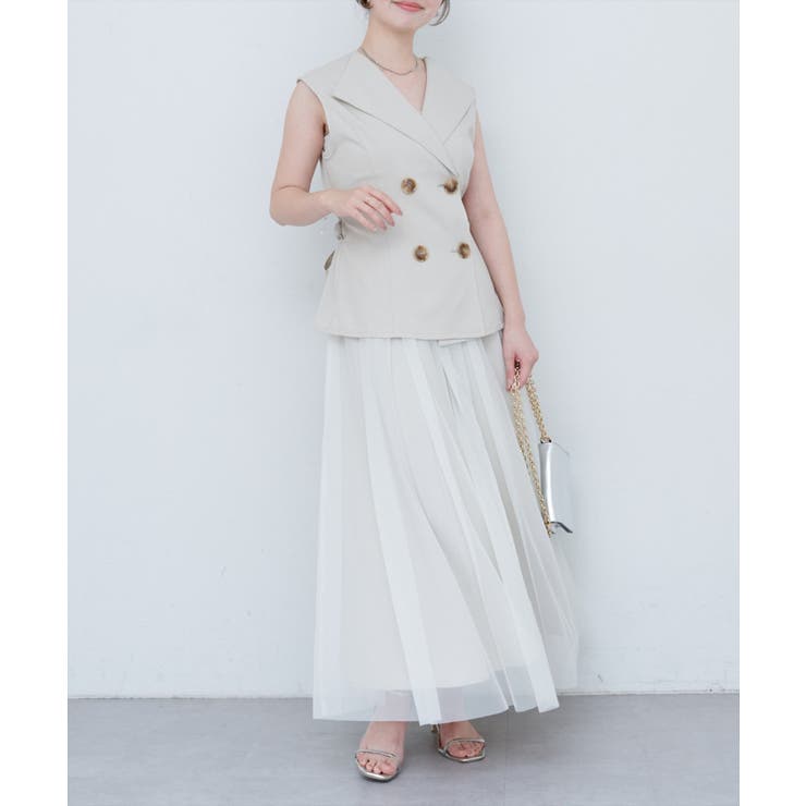 【natural couture】ベストセットキャミワンピース | NICE CLAUP / OLIVE des OLIVE　OUTLET | 詳細画像1 