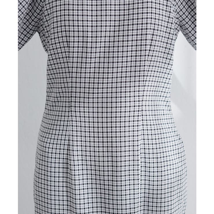 【natural couture】ポコポコチェック袖ボリュームワンピース | NICE CLAUP / OLIVE des OLIVE　OUTLET | 詳細画像7 