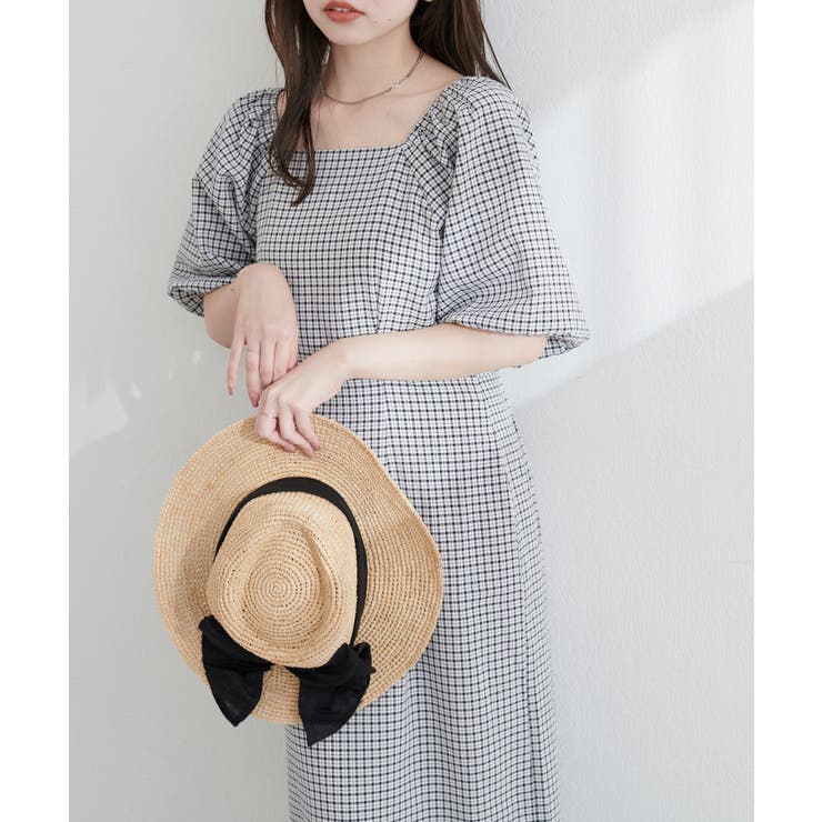 【natural couture】ポコポコチェック袖ボリュームワンピース | NICE CLAUP / OLIVE des OLIVE　OUTLET | 詳細画像15 