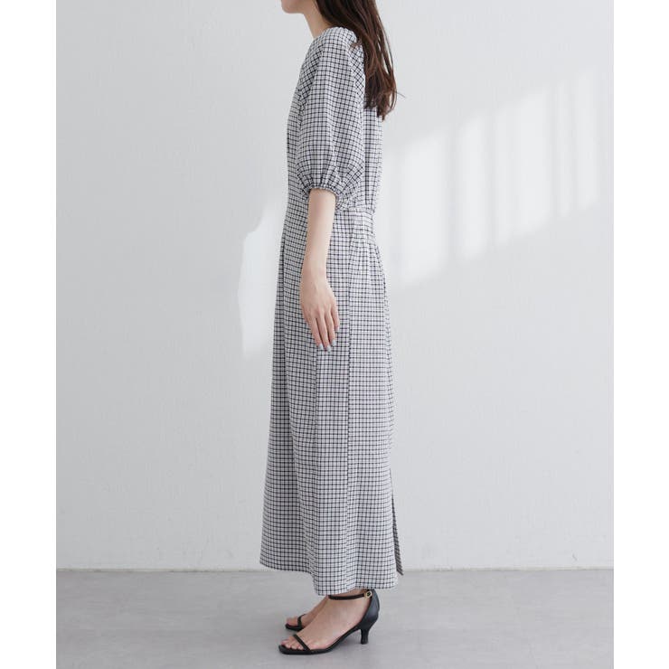 【natural couture】ポコポコチェック袖ボリュームワンピース | NICE CLAUP / OLIVE des OLIVE　OUTLET | 詳細画像21 