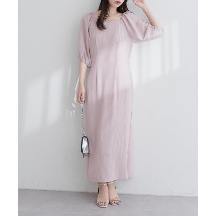 【natural couture】ポコポコチェック袖ボリュームワンピース | NICE CLAUP / OLIVE des OLIVE　OUTLET | 詳細画像31 