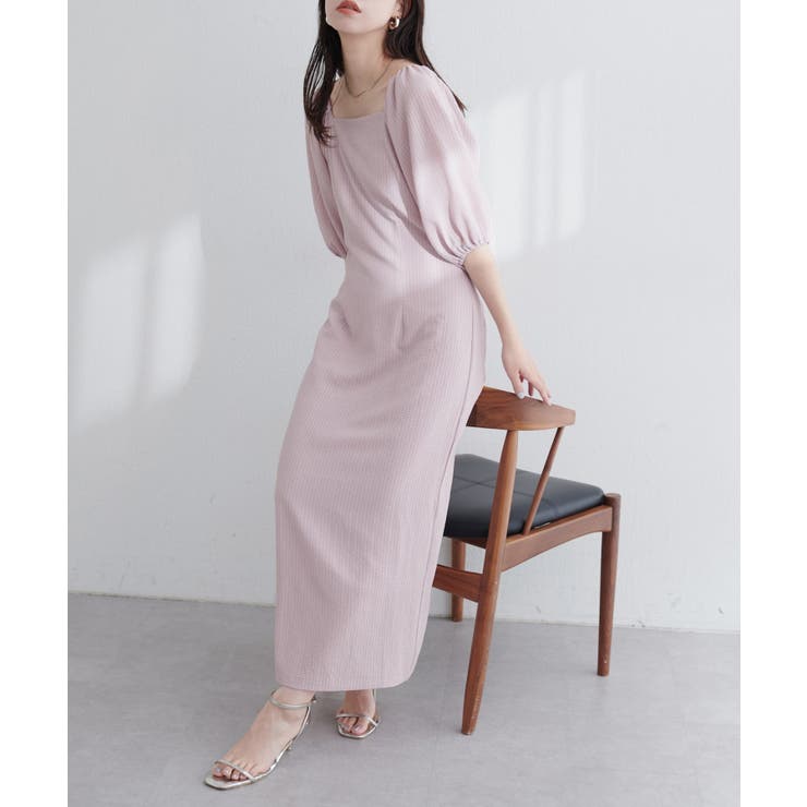 【natural couture】ポコポコチェック袖ボリュームワンピース | NICE CLAUP / OLIVE des OLIVE　OUTLET | 詳細画像34 