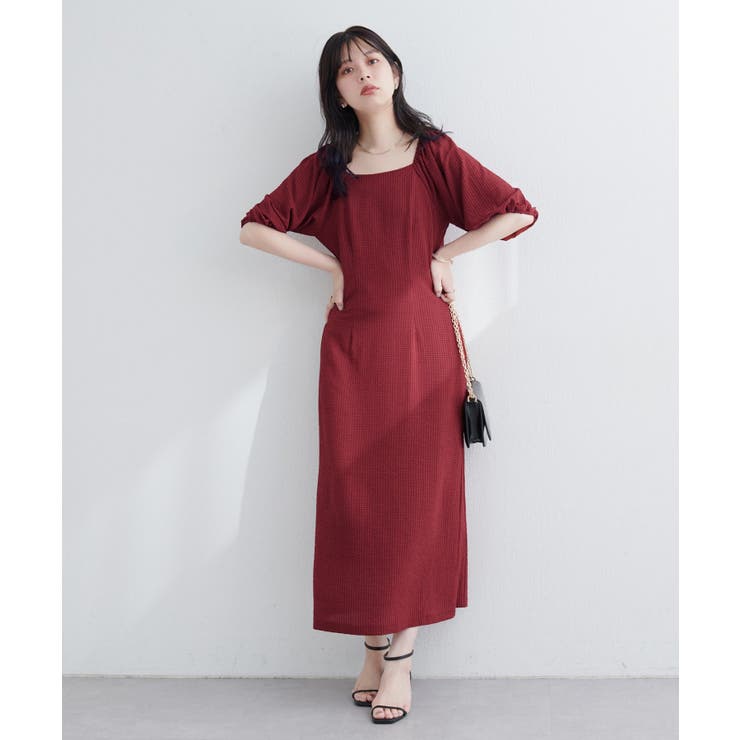 【natural couture】ポコポコチェック袖ボリュームワンピース | NICE CLAUP / OLIVE des OLIVE　OUTLET | 詳細画像36 