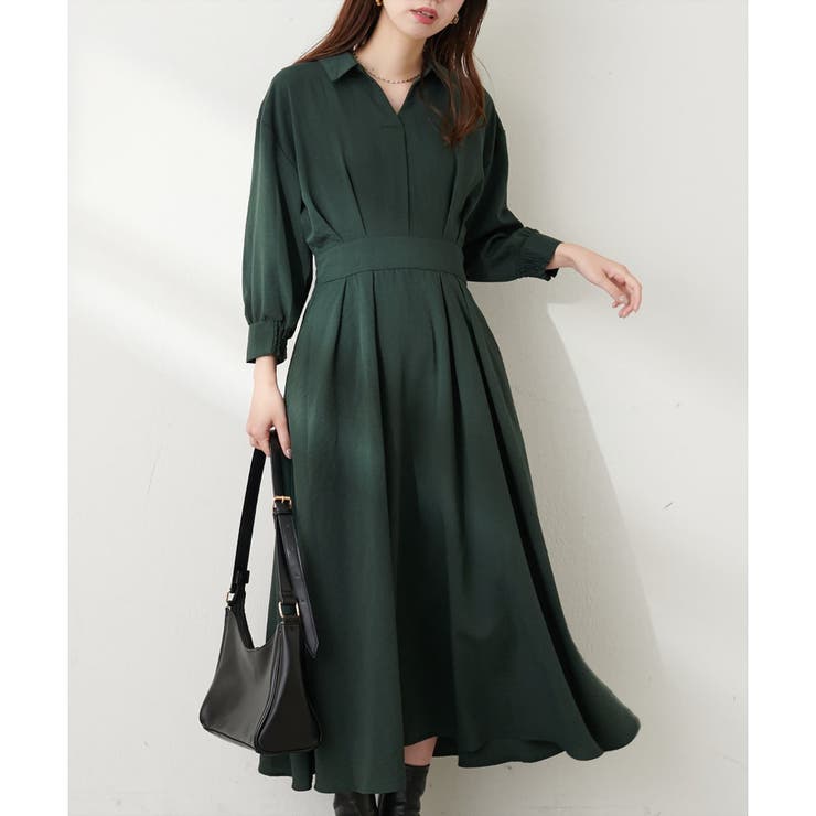 スキッパー衿7部袖ワンピース | NICE CLAUP / OLIVE des OLIVE　OUTLET | 詳細画像29 