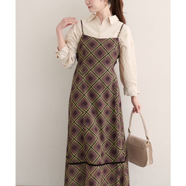 【natural couture】ベロア切り替えキャミワンピース | NICE CLAUP / OLIVE des OLIVE　OUTLET | 詳細画像13 