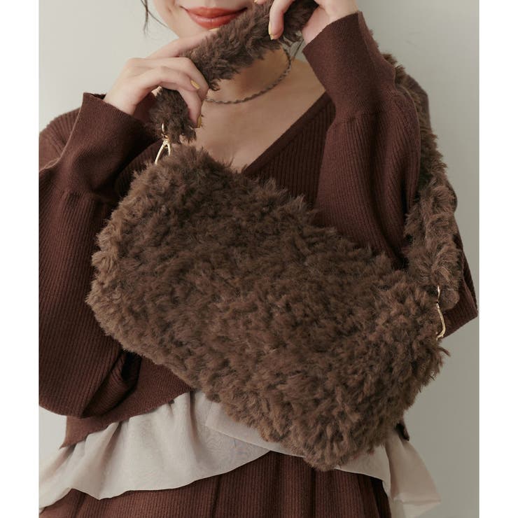 ブラウン | 【natural couture】ファーミニバッグ | NICE CLAUP / OLIVE des OLIVE　OUTLET