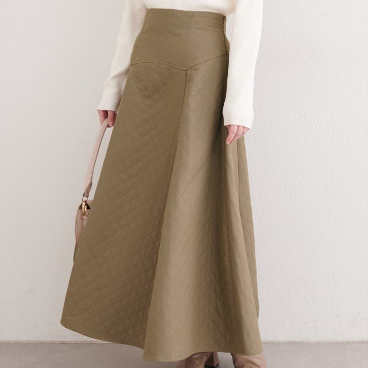 モカ | 【natural couture】エンボスジャガードスカート | NICE CLAUP / OLIVE des OLIVE　OUTLET