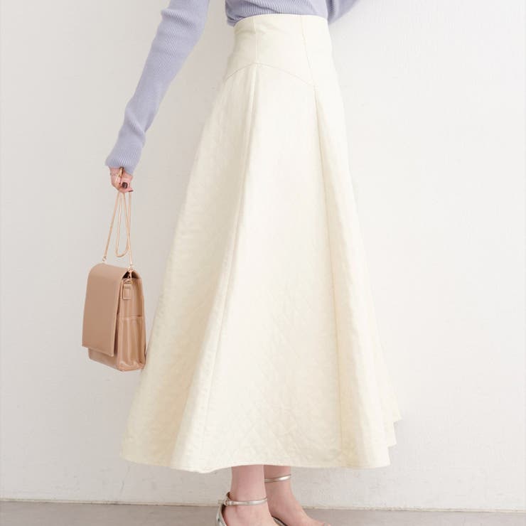 【natural couture】エンボスジャガードスカート | NICE CLAUP / OLIVE des OLIVE　OUTLET | 詳細画像3 