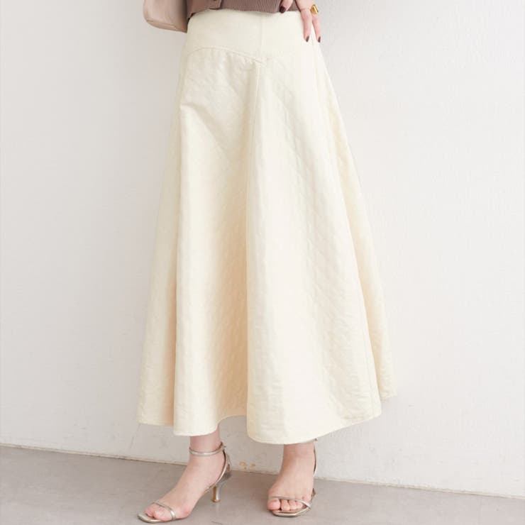 【natural couture】エンボスジャガードスカート | NICE CLAUP / OLIVE des OLIVE　OUTLET | 詳細画像8 