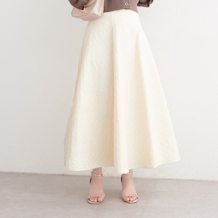 【natural couture】エンボスジャガードスカート | NICE CLAUP / OLIVE des OLIVE　OUTLET | 詳細画像10 