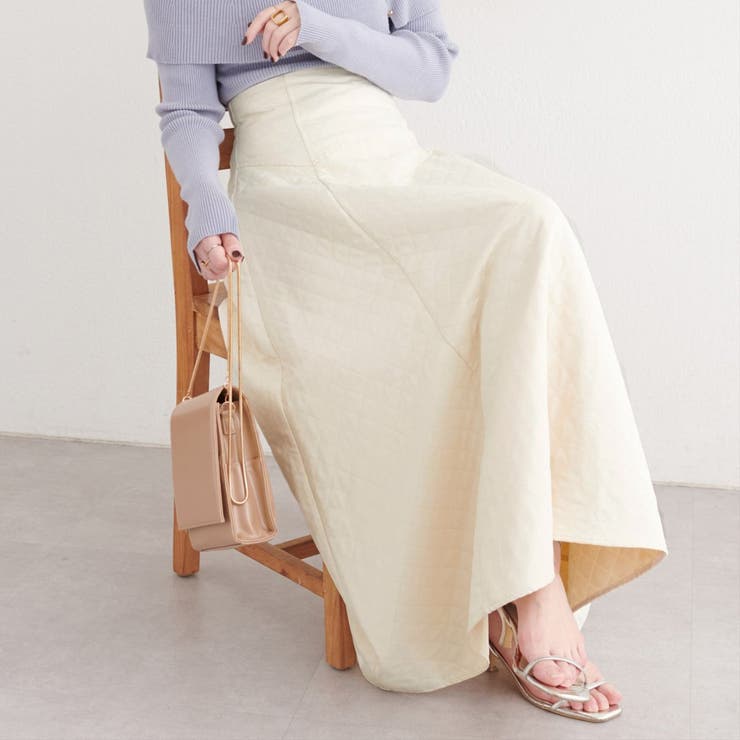 オフ | 【natural couture】エンボスジャガードスカート | NICE CLAUP / OLIVE des OLIVE　OUTLET