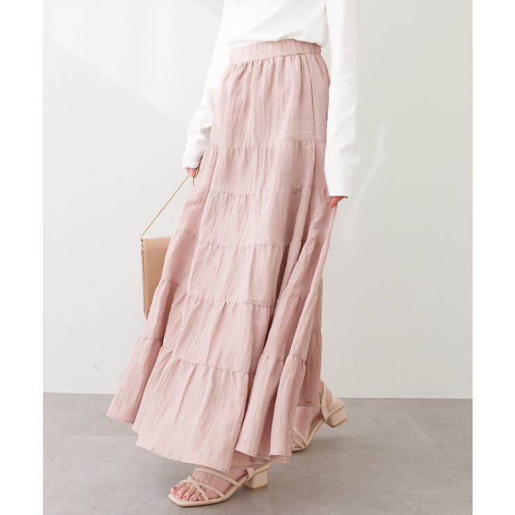 【natural couture】サテンティアードスカート | NICE CLAUP / OLIVE des OLIVE　OUTLET | 詳細画像23 