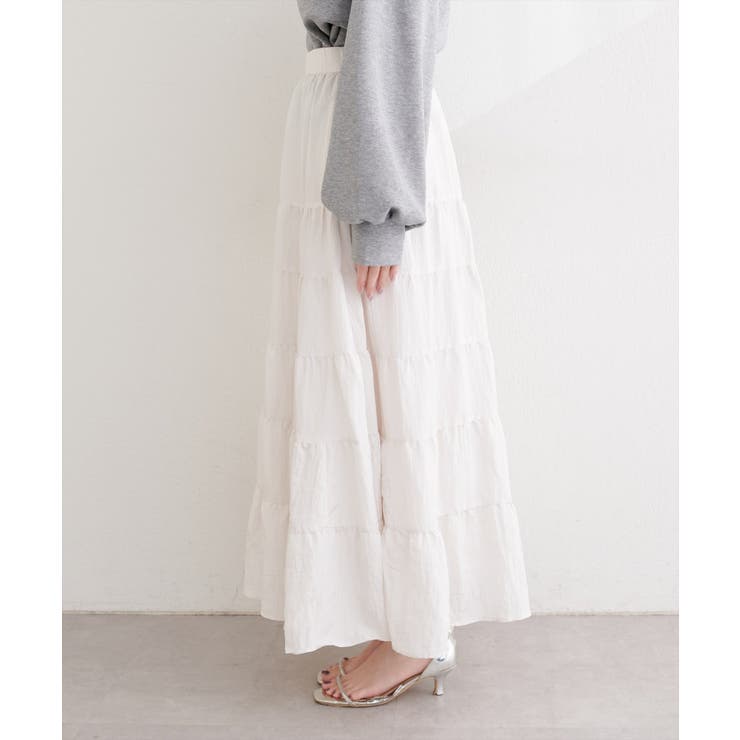 【natural couture】サテンティアードスカート | NICE CLAUP / OLIVE des OLIVE　OUTLET | 詳細画像17 