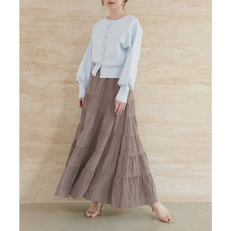 【natural couture】サテンティアードスカート | NICE CLAUP / OLIVE des OLIVE　OUTLET | 詳細画像15 