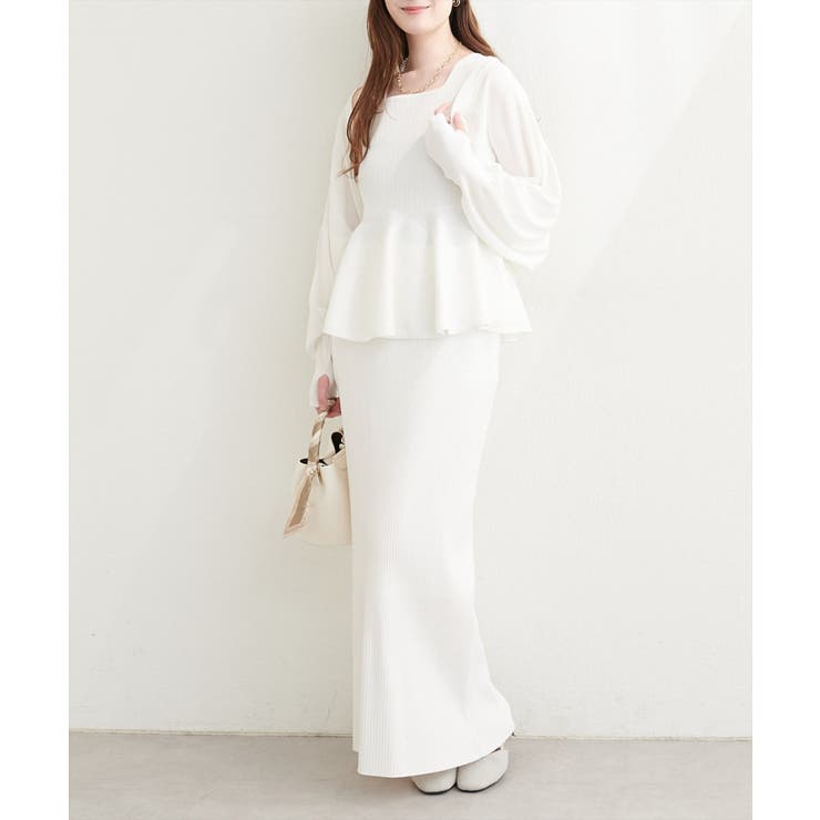 【natural couture】UVカット付きリブニットタイトスカート | NICE CLAUP / OLIVE des OLIVE　OUTLET | 詳細画像6 