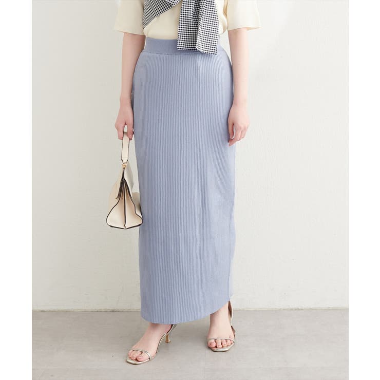 【natural couture】UVカット付きリブニットタイトスカート | NICE CLAUP / OLIVE des OLIVE　OUTLET | 詳細画像13 