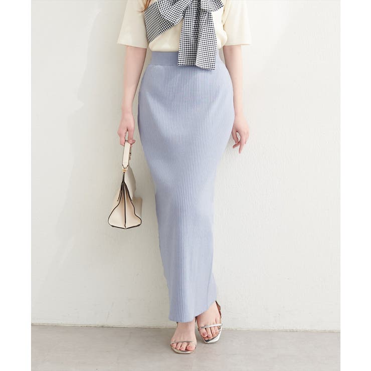 【natural couture】UVカット付きリブニットタイトスカート | NICE CLAUP / OLIVE des OLIVE　OUTLET | 詳細画像14 
