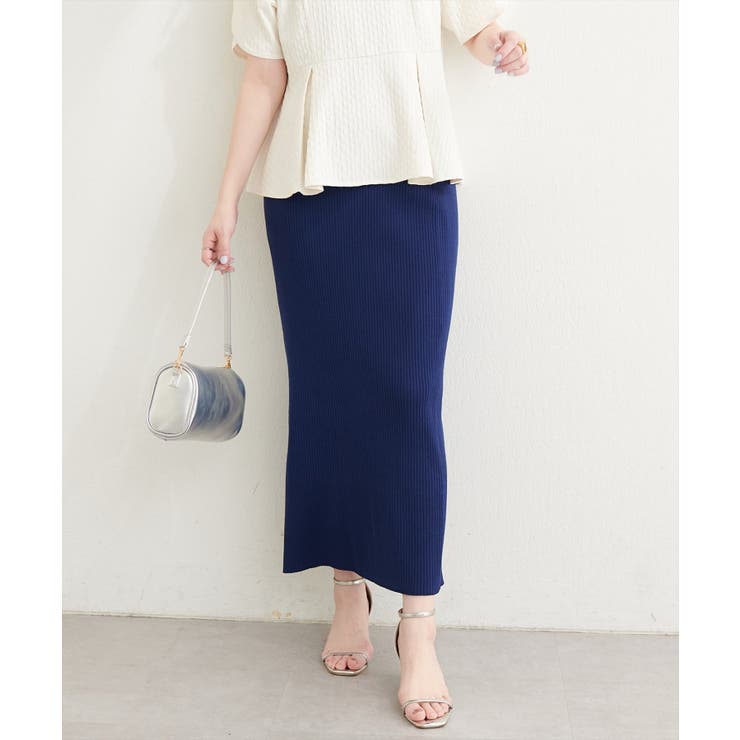 【natural couture】UVカット付きリブニットタイトスカート | NICE CLAUP / OLIVE des OLIVE　OUTLET | 詳細画像21 